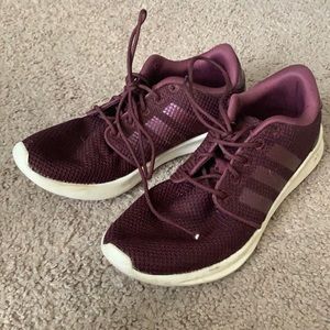Purple adidas sneakers